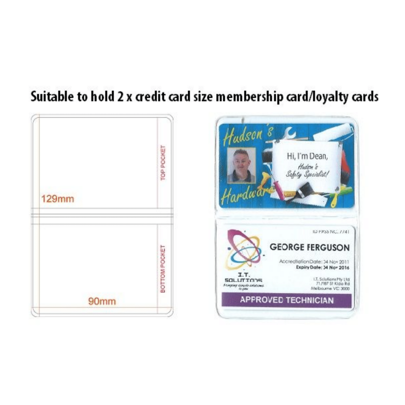 PVC Pocket Holder Credit Cards Clear - EziTag
