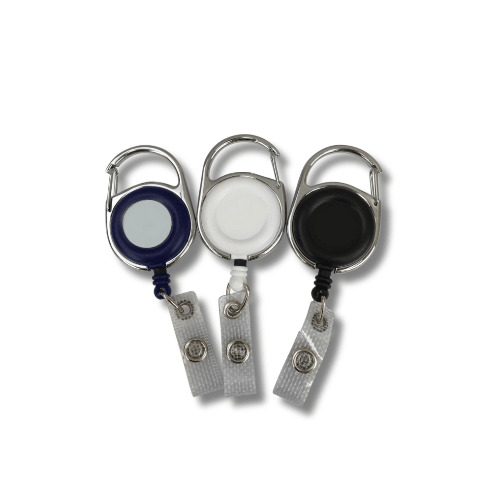 Retractable reels in various styles perfect for staff security passes from  EziTag