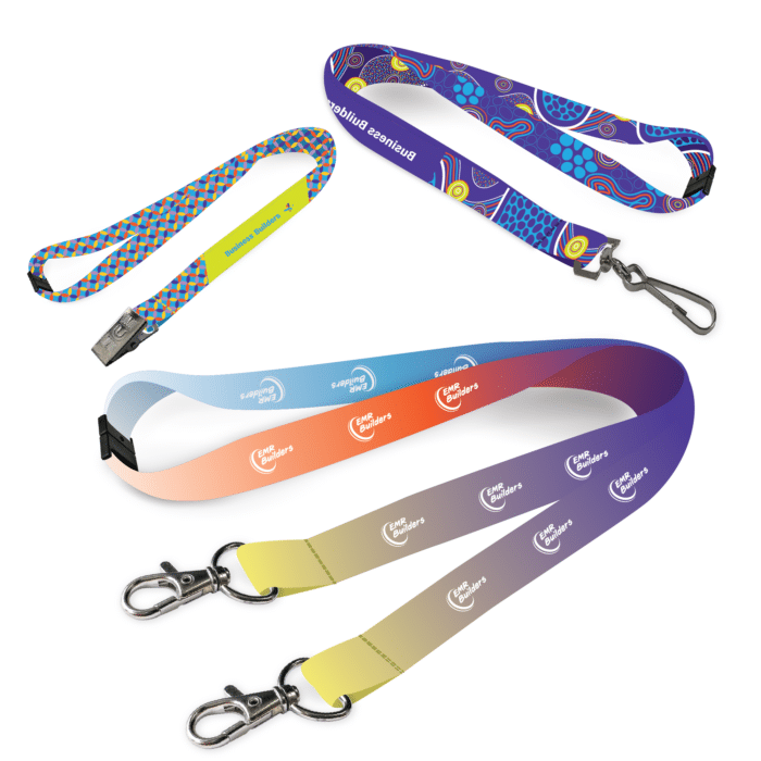 Pisces Smooth Lanyard Premium Full Colour with Breakaway - EziTag