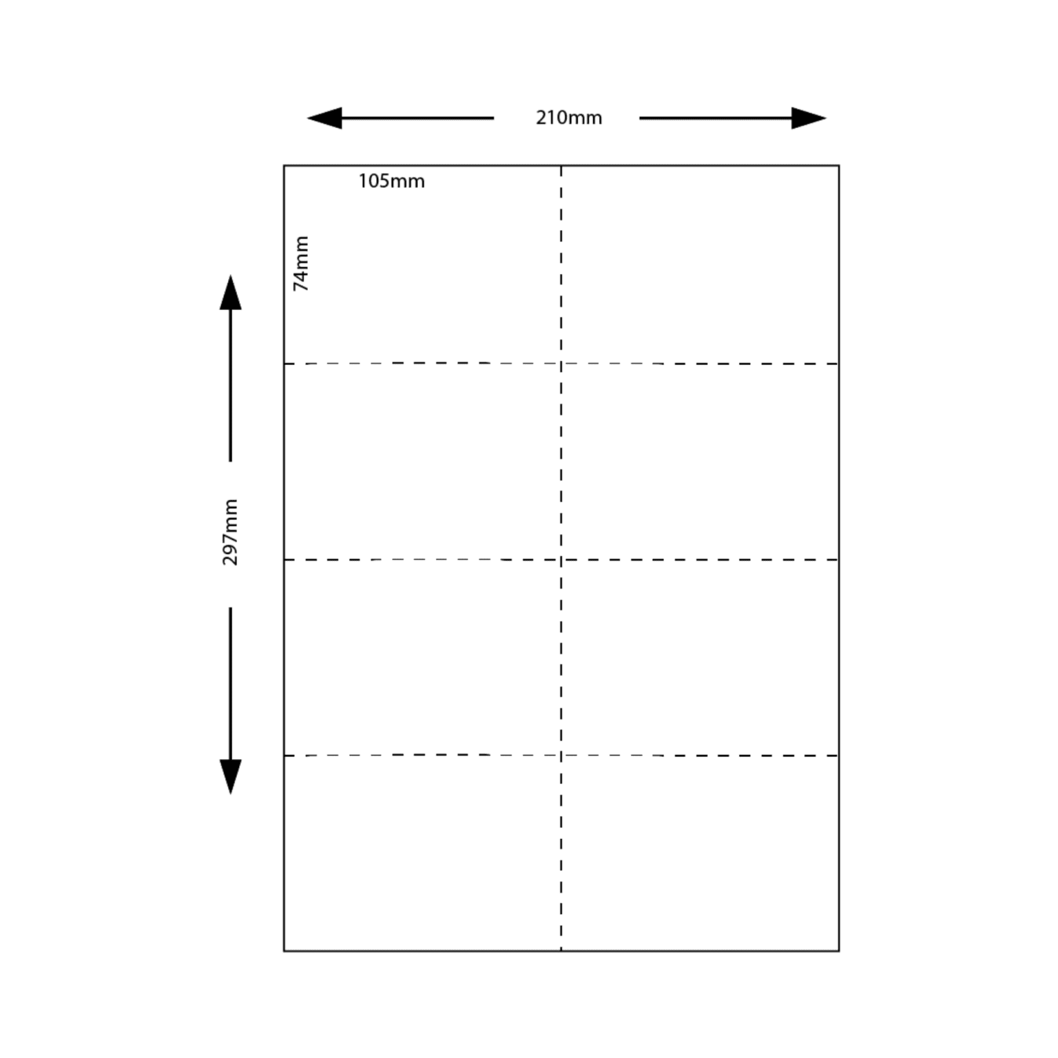 Name Tag Insert 105 x 74mm White 50 sheet pack /8 per sheet - EziTag